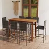 Image de Ensemble De Bar De Jardin Avec Coussins 9 Pcs Gris Vidaxl