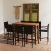 Image de Ensemble De Bar De Jardin 9 Pcs Marron Vidaxl