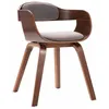 Image de vidaXL Chaise de salle à manger Taupe Bois courbé et tissu 327334