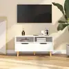 Image de Meuble Tv Blanc Brillant 90x40x48,5 Cm Bois D'ingénierie Vidaxl