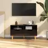 Image de Meuble Tv Noir Brillant 90x40x48,5 Cm Bois D'ingénierie Vidaxl