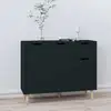 Image de Buffet Noir 90x30x72 Cm Bois D'ingénierie Vidaxl