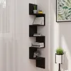 Image de vidaXL Étagère dangle murale noir 19x19x123 cm bois dingénierie 326832