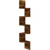 Image de Étagère D'angle Murale Chêne Fumé 19x19x123cm Bois D'ingénierie Vidaxl