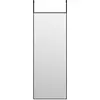 Image de Miroir De Porte Noir 30x80 Cm Verre Et Aluminium Vidaxl