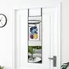 Image de Miroir De Porte Noir 30x100 Cm Verre Et Aluminium Vidaxl