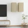Image de Meubles Tv 2 Pcs Chêne Sonoma 30,5x30x60 Cm Bois D’ingénierie Vidaxl