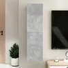 Image de vidaXL Meuble TV Gris béton 305x30x110 cm Bois d’ingénierie 803370