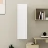 Image de Meuble Tv Blanc Brillant 30,5x30x110 Cm Bois D’ingénierie Vidaxl