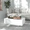 Image de vidaXL Table basse Blanc 85x55x31 cm Bois dingénierie 803380