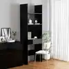 Image de Bibliothèque Noir Brillant 60x35x180 Cm Aggloméré Vidaxl