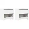 Image de Vidaxl tables de chevet 2 pcs blanc 40x30x39 cm aggloméré