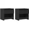 Image de Vidaxl tables de chevet 2 pcs noir 40x30x39 cm aggloméré