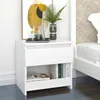 Image de vidaXL Table de chevet blanc brillant 40x30x39 cm bois d’ingénierie 803455