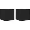 Image de Meubles Tv Muraux 2 Pcs Noir 30,5x30x30 Cm Vidaxl