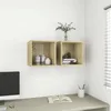 Image de Armoires Murales 2 Pcs Chêne Sonoma 37x37x37 Cm Bois Ingénierie Vidaxl