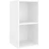 Image de Meuble Tv Mural Blanc 37x37x72 Cm Bois D’ingénierie Vidaxl