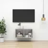 Image de Meuble Tv Mural Gris Béton 37x37x72 Cm Bois D’ingénierie Vidaxl