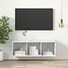 Image de Meuble Tv Mural Blanc 37x37x107 Cm Bois D’ingénierie Vidaxl
