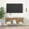 Image de Meuble Tv Mural Chêne Sonoma 37x37x107 Cm Bois D’ingénierie Vidaxl