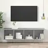 Image de Meuble Tv Mural Gris Béton 37x37x142,5 Cm Bois D’ingénierie Vidaxl