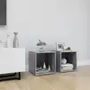 Image de Meubles Tv 2 Pcs Gris Béton 37x35x37 Cm Bois D'ingénierie Vidaxl
