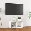 Image de vidaXL Meuble TV Blanc 72x35x36 5 cm Aggloméré