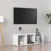 Image de Meuble Tv Blanc 107x35x37 Cm Bois D’ingénierie Vidaxl