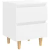 Image de Table De Chevet Avec Pieds En Pin Blanc 40x35x50 Cm Vidaxl