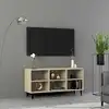 Image de Meuble Tv Avec Pieds En Métal Chêne Sonoma 103,5x30x50 Cm Vidaxl