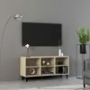 Image de vidaXL Meuble TV avec pieds en métal Chêne sonoma 1035x30x50 cm