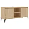 Image de Vidaxl meuble tv avec pieds en métal chêne sonoma 103,5x35x50 cm