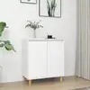 Image de Buffet Avec Pieds En Bois Massif Blanc Bois D'ingénierie Vidaxl