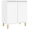 Image de Vidaxl buffet avec pieds en bois massif blanc bois d'ingénierie