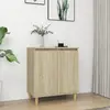 Image de Buffet Avec Pieds En Bois Chêne Sonoma Bois D'ingénierie Vidaxl