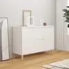 Image de Buffet Blanc 101x35x70 Cm Bois D'ingénierie Vidaxl