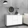 Image de Buffet Blanc 102x35x70 Cm Bois D'ingénierie Vidaxl