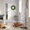 Image de Sapin De Noël Artificiel Moitié Avec Support Blanc 150 Cm Pvc Vidaxl