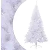 Image de Sapin De Noël Artificiel Moitié Avec Support Blanc 240 Cm Pvc Vidaxl