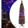 Image de Arbre De Noël Artificiel Mince Et Support 180 Cm Fibre Optique Vidaxl