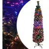 Image de Arbre De Noël Artificiel Mince Et Support 240 Cm Fibre Optique Vidaxl