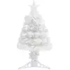 Image de Arbre De Noël Artificiel Pré-éclairé Blanc 64 Cm Fibre Optique Vidaxl