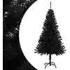 Image de Sapin De Noël Artificiel Avec Support Noir 120 Cm Pvc Vidaxl