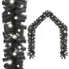 Image de Guirlande De Noël Avec Lumières Led 20 M Noir Vidaxl