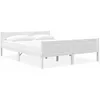 Image de vidaXL Cadre de lit sans matelas bois massif de pin blanc 140x200 cm 322106