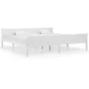 Image de vidaXL Cadre de lit sans matelas bois massif de pin blanc 200x200 cm 322109