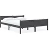 Image de Cadre De Lit Sans Matelas Bois De Pin Massif Gris 120x200 Cm Vidaxl