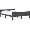 Image de Cadre De Lit Sans Matelas Bois Massif De Pin Gris 140x200 Cm Vidaxl