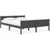 Image de vidaXL Cadre de lit sans matelas bois massif de pin gris 160x200 cm 322128