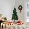 Image de Sapin De Noël Artificiel D'angle Vert 120 Cm Pvc Vidaxl